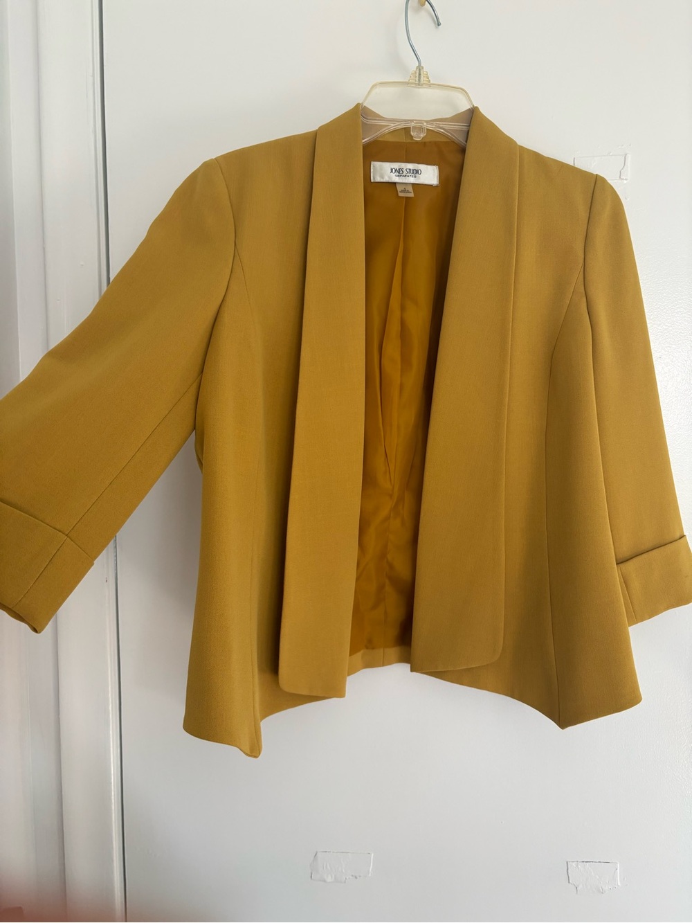 Jones Studio Mustard Open-Front  Blazer